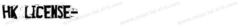 HK License字体转换
